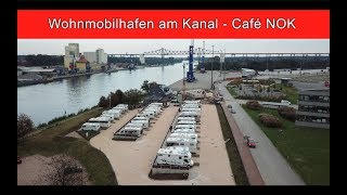 Wohnmobilhafen am KanalCafé NOK Osterrönfeld bei Rendsburg  womoclickde [upl. by Nedgo]