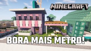 CONSTRUÇÃO DO METRO parte 2  Minecraft [upl. by Ylrbmik726]