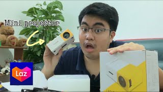 MINI PROJECTOR FOR ONLY 1K NASA LAZADA YERN UNBOXING AND REVIEW SAYANG PERA [upl. by Frankhouse655]