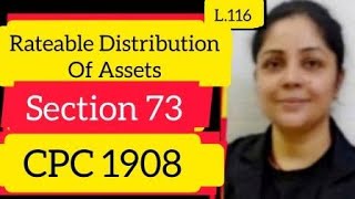 Rateable Distribution of Assets  Section 73 CPC section73cpc distributionofassets cpc [upl. by Handal]