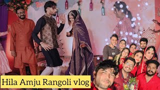 Rangoli vlog  Asla Marley  Hila Amju  wedding Rangoli  Mehandi  aslamarley glamyganga jasmin [upl. by Eadahc]