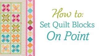 How to set quilt blocks on point no templates no math [upl. by Rramed647]