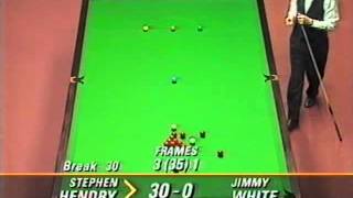 Snooker World Championship Final 1993  Stephen Hendry v Jimmy White Frames 1 to 9 [upl. by Wilow282]