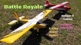 Eflite Super Timber Takes On The Hangar 9 Valiant In The Air Battle Royale [upl. by Bubalo]