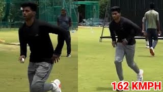 Mayank Yadav Bowling Practice In Nets Today Before Ind Vs Ban  Mayank Yadav Practice Today [upl. by Aeynod]