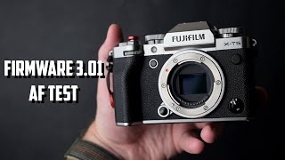 Fujifilm XT5 Firmware 301 Autofocus Test  Broken Firmware [upl. by Ahsekar]