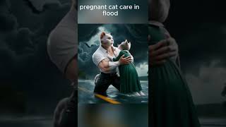 Pregnant Cat Owners Beware of Flood Dangers gingercat cutecat cat mygingercat cuteanimal [upl. by Hajidak21]