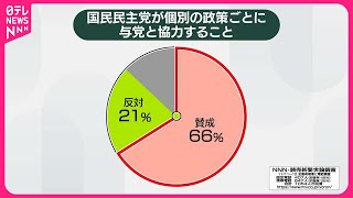 【世論調査】国民民主が政策ごとに“与党と協力” 賛成66 [upl. by Ennovaj]