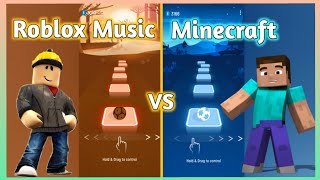 Tiles Hop  Roblox Music Video vs Minecraft Theme Song V Gamer [upl. by Doherty]