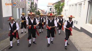 Despensas Cortejo Desfile amp Bailares na Festa do Espirito Santo em Rabo de Peixe  July0823  8 [upl. by Alikam]