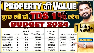 50 Lakh की Limit ख़त्म  हर बार 1 TDS काटना होगा  TDS on property  194 IA  Budget2024 [upl. by Elleirad204]