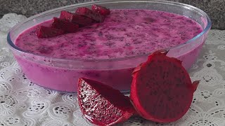 SOBREMESA DE PITAYA CREMOSA  MOUSSE DE PITAYA [upl. by Dorthy289]