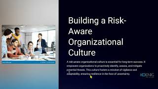 Learn Building a RiskAware Organizational Culture online  Koenig Solutions [upl. by Dell]