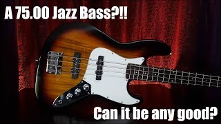 Can a 7500 Jazz Bass be any good  Glarry Sunburst Jazz Bass [upl. by Yrallam]