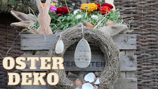 Hasenparty in der Apfelkiste  DIY mit Ranunkeln  Osterdeko für Balkon Terrasse amp Eingangsbereich [upl. by Carlotta]