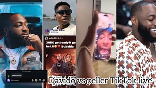 DAVIDO called peller on phone and promise to Go live with him on TikTok on the 30…of this month fyp [upl. by Eissat]