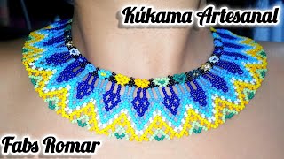 collar de chaquira base para okama ❤️ [upl. by Sassan566]