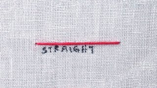 How to do a Straight Stitch [upl. by Arndt]