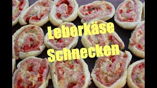 Leberkäse Schnecken  schönes Fingerfood vom Grill [upl. by Olocin186]