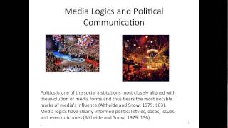 Media Logics and Mediatization The Case of Political Communication [upl. by Crandale]