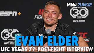 Evan Elder Emotional After Getting First Octagon Win Saving Job  UFC on ESPN 49 [upl. by Novehs353]