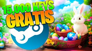 ¡RÁPIDO Están REGALANDO 15000 keys para STEAM totalmente GRATIS por PASCUA 🥚🐇🎁 [upl. by Niram]