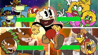 Enchanted Portals  All Bosses In The Game With Healthbars VS Cuphead [upl. by Connelly685]