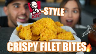 KFC Crispy Chicken ganz einfach selber machen 🔥 Crispy Filet Bites  Kikis Kitchen [upl. by Hinch]