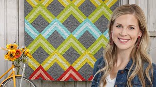 How to Make a Woven Chevron Quilt  Free Quilting Tutorial [upl. by Salangia983]