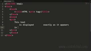 HTML pre Tag [upl. by Anneirda187]