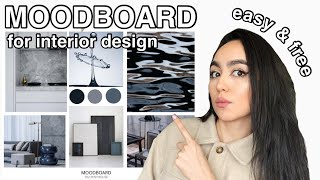 HOW TO MAKE A MOODBOARD FOR INTERIOR DESIGN  step by step guide [upl. by Vassaux]