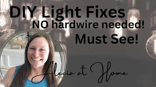 DIY LIGHT FIXES  NO HARD WIRE NEEDED  Home Decor Light Fixtures  Lighting for all styles  2023 [upl. by Suckram878]