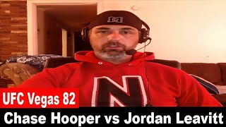 UFC Vegas 82 Chase Hooper vs Jordan Leavitt PREDICTION [upl. by Eirtemed]