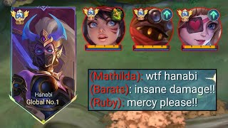 HANABI SECRET TRICK TO DOMINATE TANKY ENEMIES🤫 NEW HANABI BEST BUILD AND EMBLEM FOR 2024  MLBB [upl. by Odlabso]