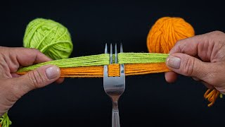 I made it easily with a fork and yarn Crochet project for sell or gift [upl. by Hung]