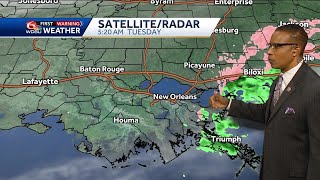 Sleet freezing rain reported across Southeast Louisiana [upl. by Ahseyt]