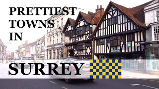 Top 10 PRETTIEST Towns in SURREY [upl. by Akisej]