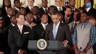 President Obama Welcomes BCS Champion Auburn [upl. by Aicela]