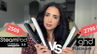 2023 Steampod 30 VS GHD Platinum  Tested on Curly Hair  HONEST REVIEW [upl. by Assirec]