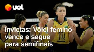 Brasil bate República Dominicana no vôlei segue imbatível e vai à semi por 3º ouro nas Olimpíadas [upl. by Adnar668]