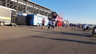 Timelapse of the walk from Windmill farm campsite to Silverstone circuit F1 weekend 2021 [upl. by Row]