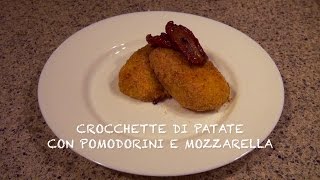 Crocchette di patate con pomodorini e mozzarella  ricetta vegetariana [upl. by Slayton]