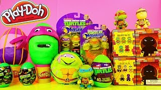 TMNT Play Doh Surprise Eggs Teenage Mutant Ninja Turtles Mashems Toys By Disney Cars Toy Club [upl. by Jenne647]