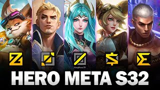 TIER LIST HERO META SEASON 32  Mobile Legends [upl. by Luca]