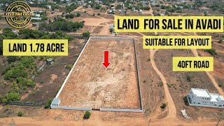 ID 1660  Land For Sale In Avadi Near Vel Tech University  Patta  40Ft Road [upl. by Eenram]