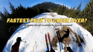 The FASTEST KNOWN TIME ON WHISTLER’s PEAK TO CREEK [upl. by Karlie930]