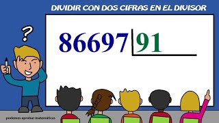 DIVIDIR entre DOS CIFRAS ➗ División con caja 👨🏻‍🚀 Divisiones de dos cifras [upl. by Petula]