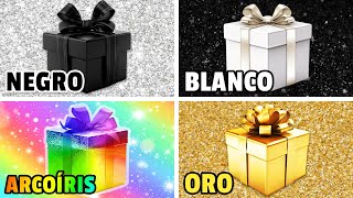 Elige 1 Regalo de 4 🎁🌈🖤🤍👑 Choose Your Gift  Desafío de 4 Cajas de Regalo 🍀 [upl. by Aroved]