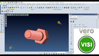 Visi Vero Surface Tutorial  How to Design Standard Bolt [upl. by Griffith193]