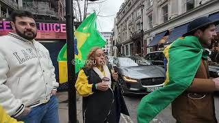 Manifestacao Paciifica em Favor do Estado Democratico de Direito no Brasil 25 02 2024  Londres [upl. by Raleigh]